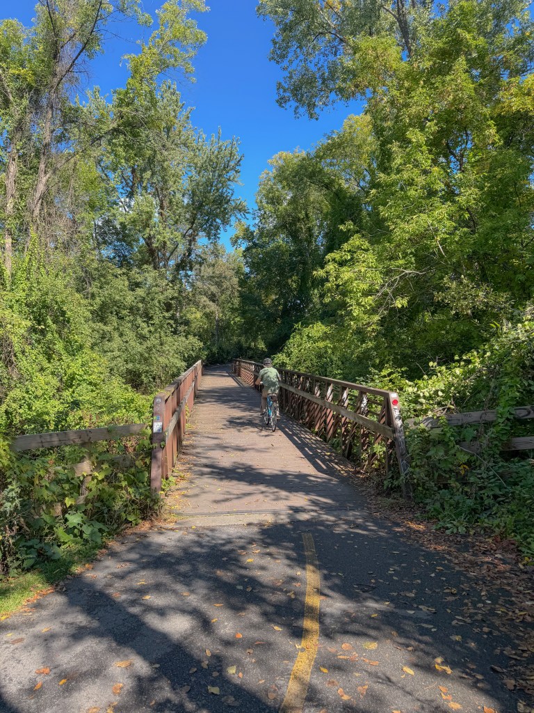 biking along Lake Champlain