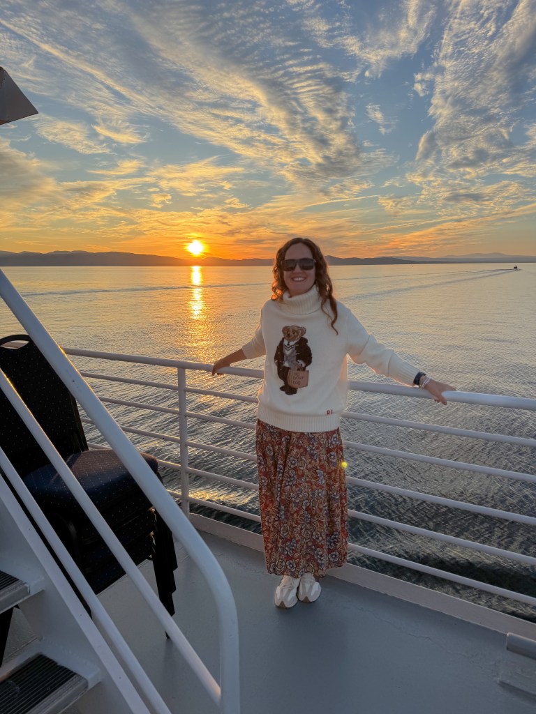 Onboard the Spirit of Ethan Allen on Lake Champlain.