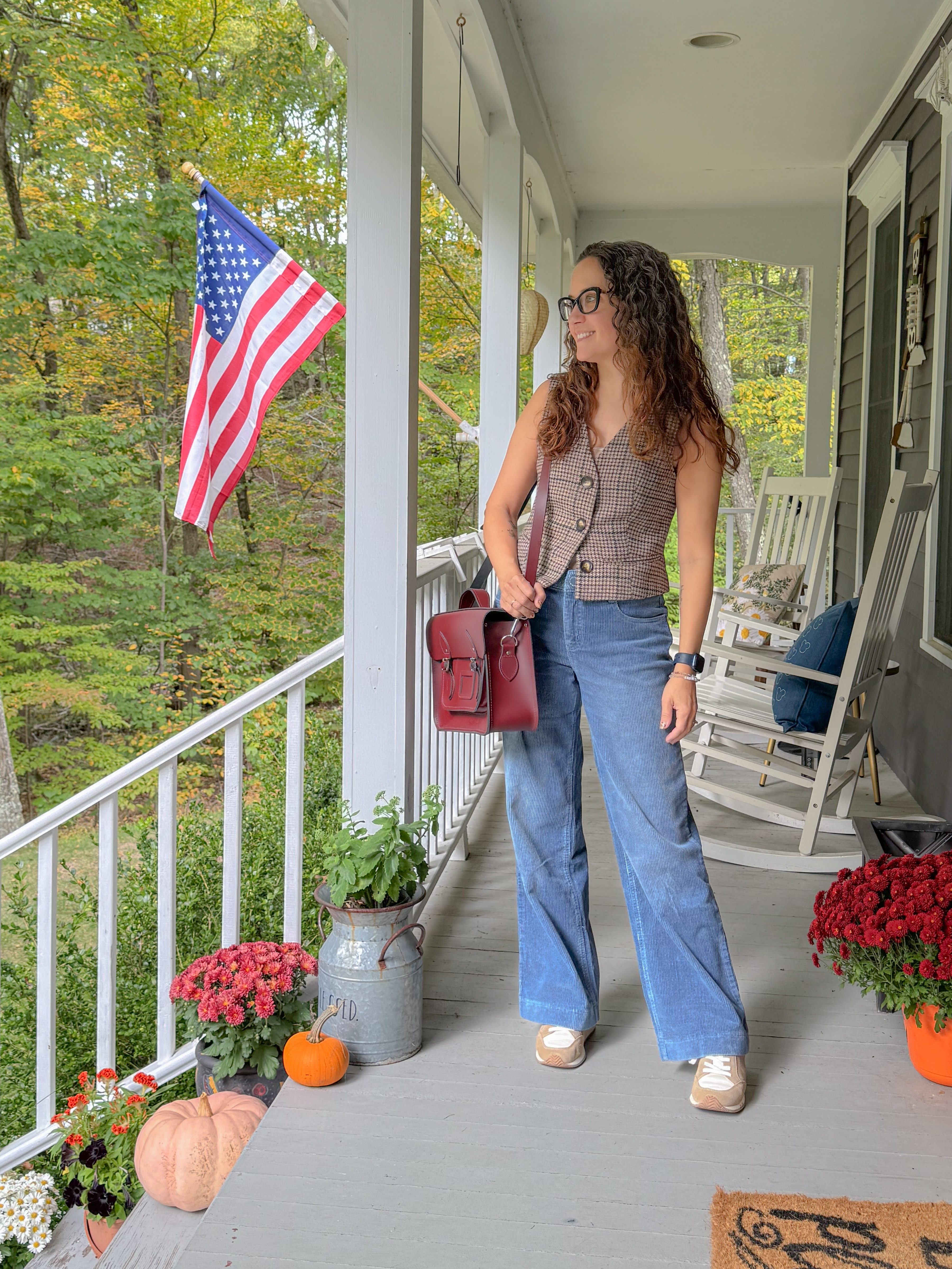Fall outfit with complementary colors