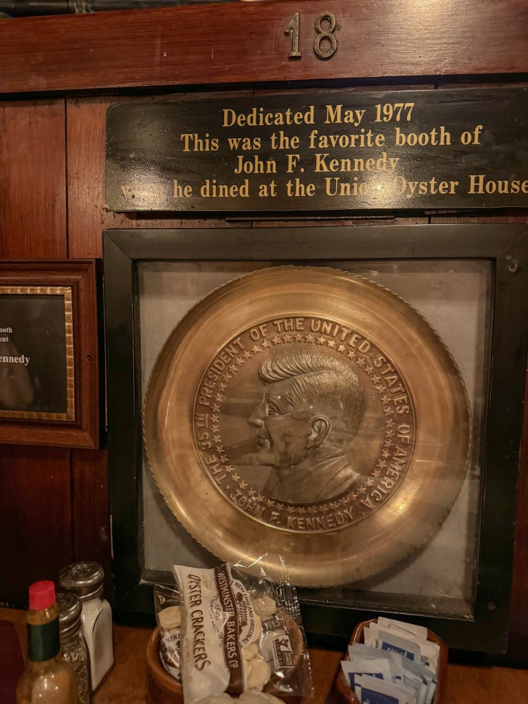 The Kennedy Booth at the Union Oyster House in Boston MA.